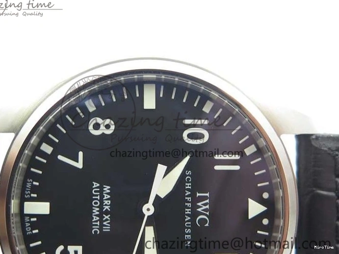 MIROTIME 0504 Affordable Mark XVII IW326501 FKF 1:1 Best Edition Black Dial on Black Leather Strap 7131